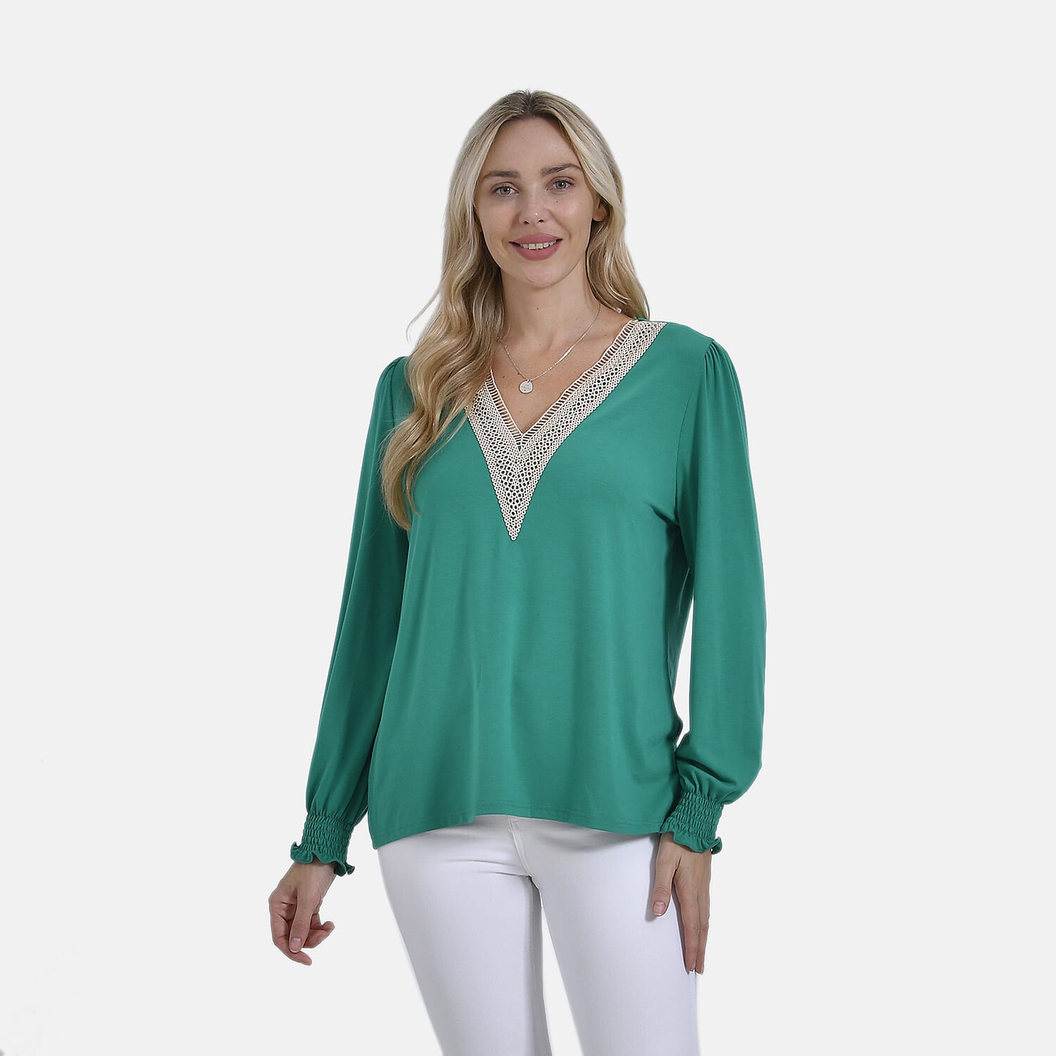 La Marey V-Neck Long Sleeve Jersey Top