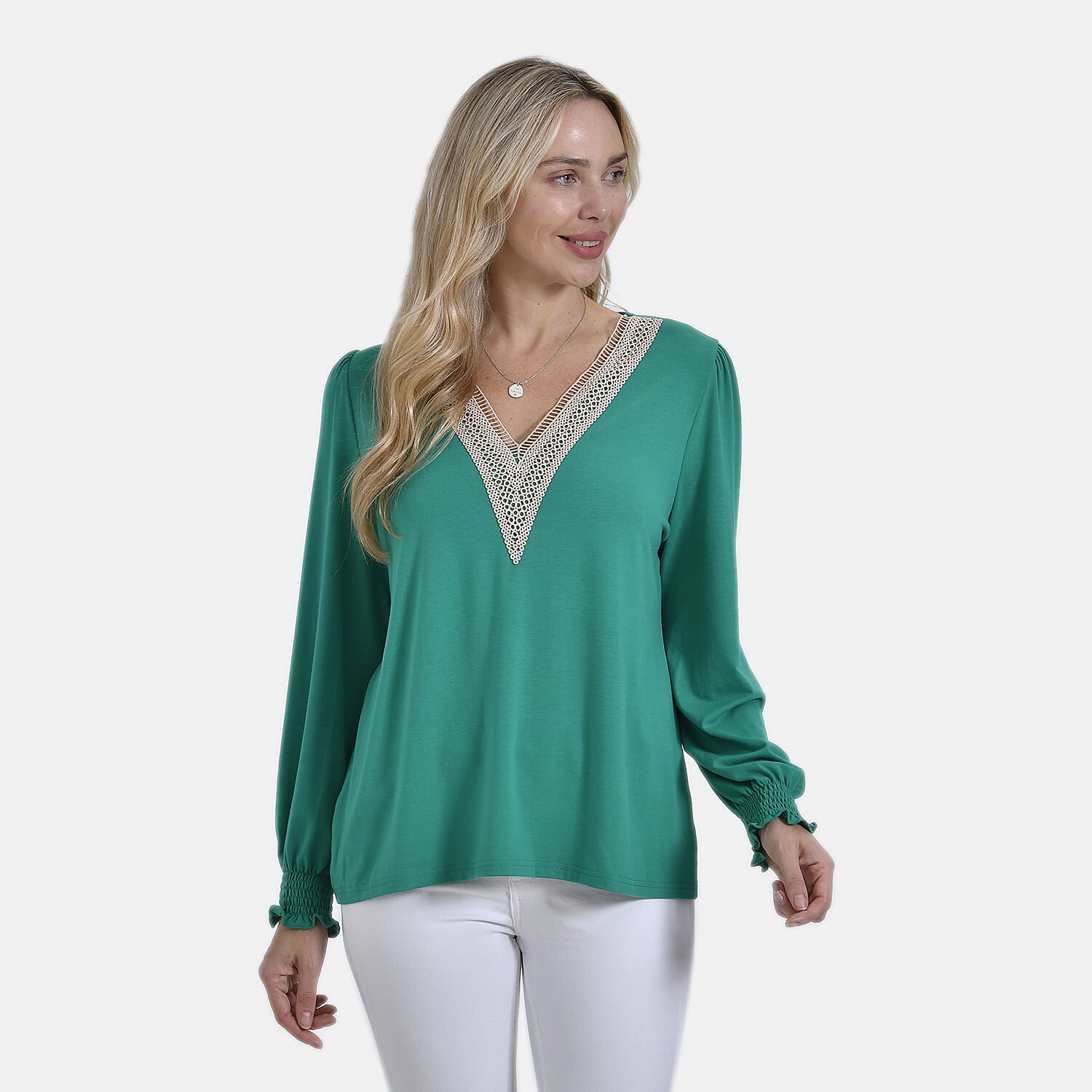La Marey V-Neck Long Sleeve Jersey Top