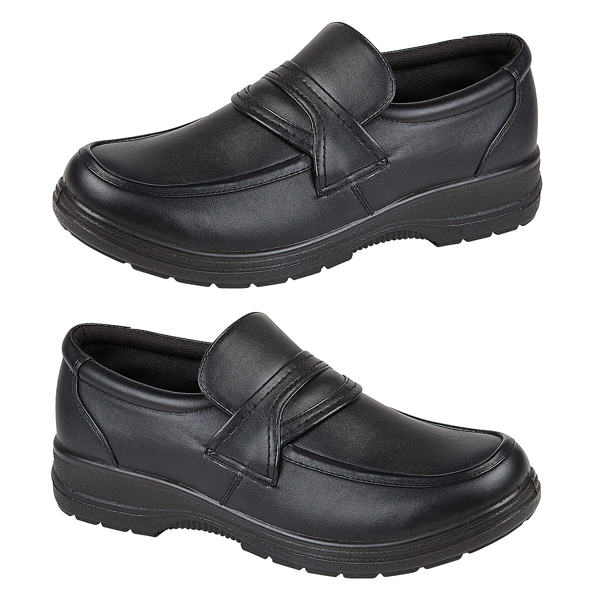 Mens wide slip on dress shoes best sale