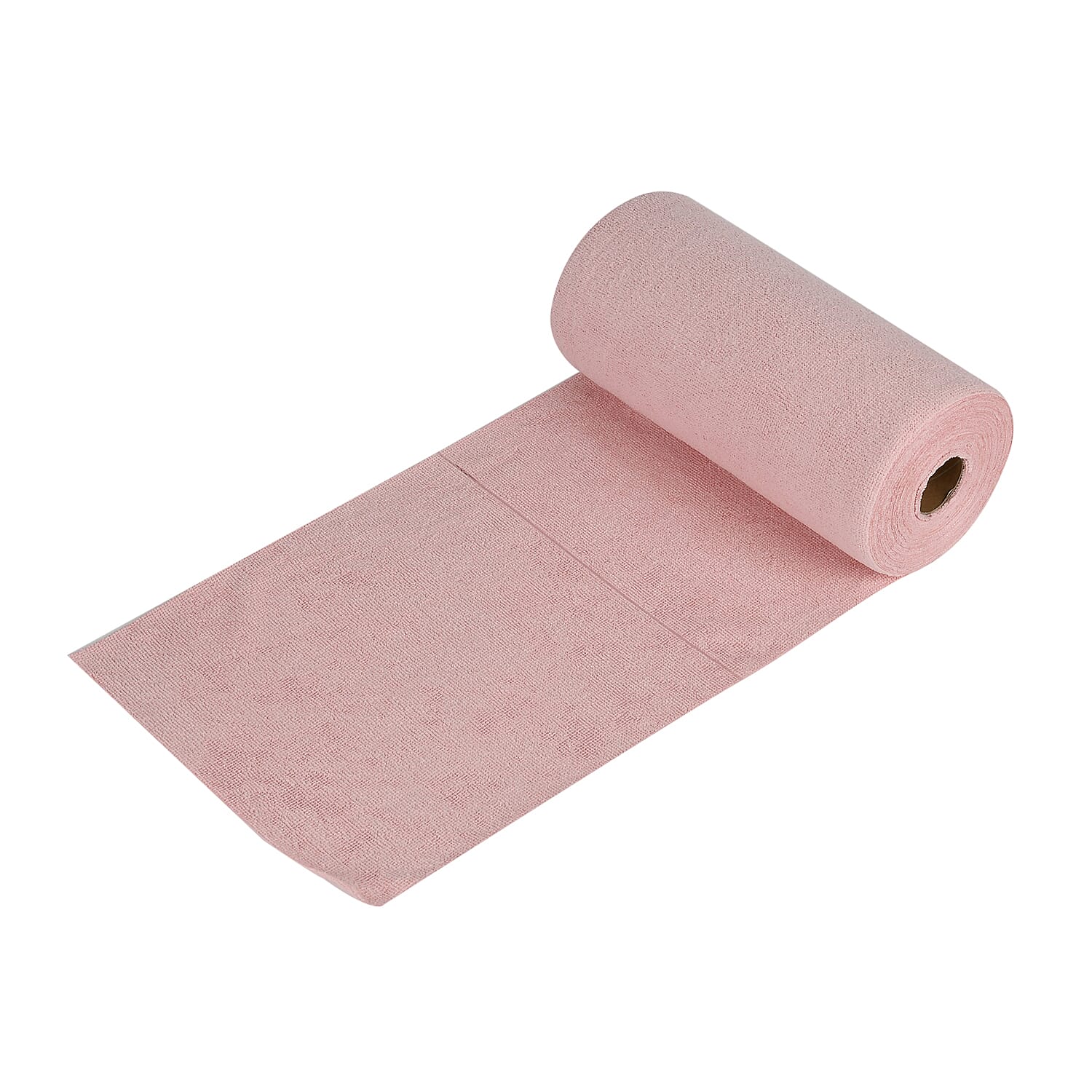 50 Pieces Microfiber Tear Away Towels Roll (Size 30x29 cm) - Pink