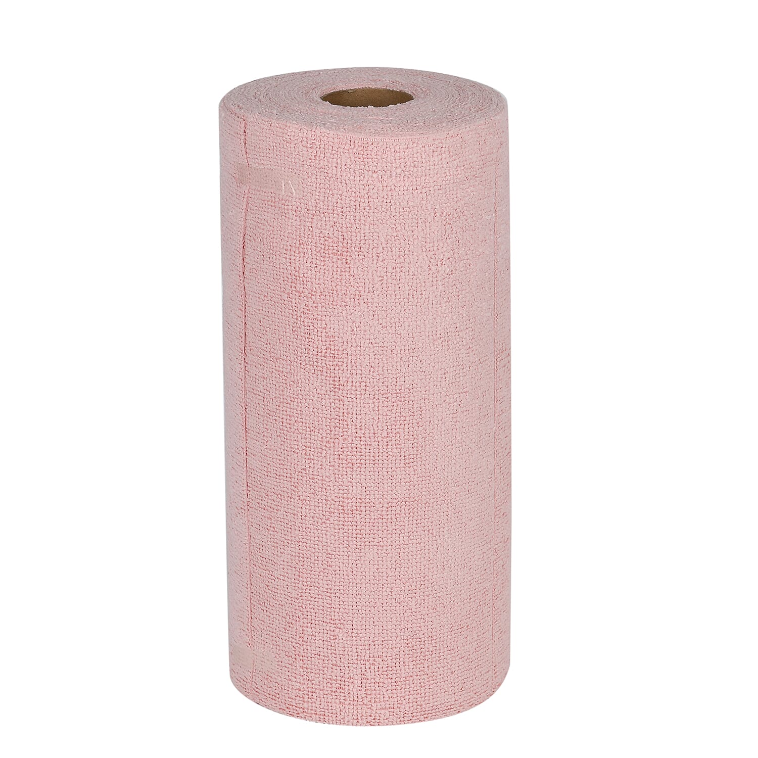 50 Pieces Microfiber Tear Away Towels Roll (Size 30x29 cm) - Pink