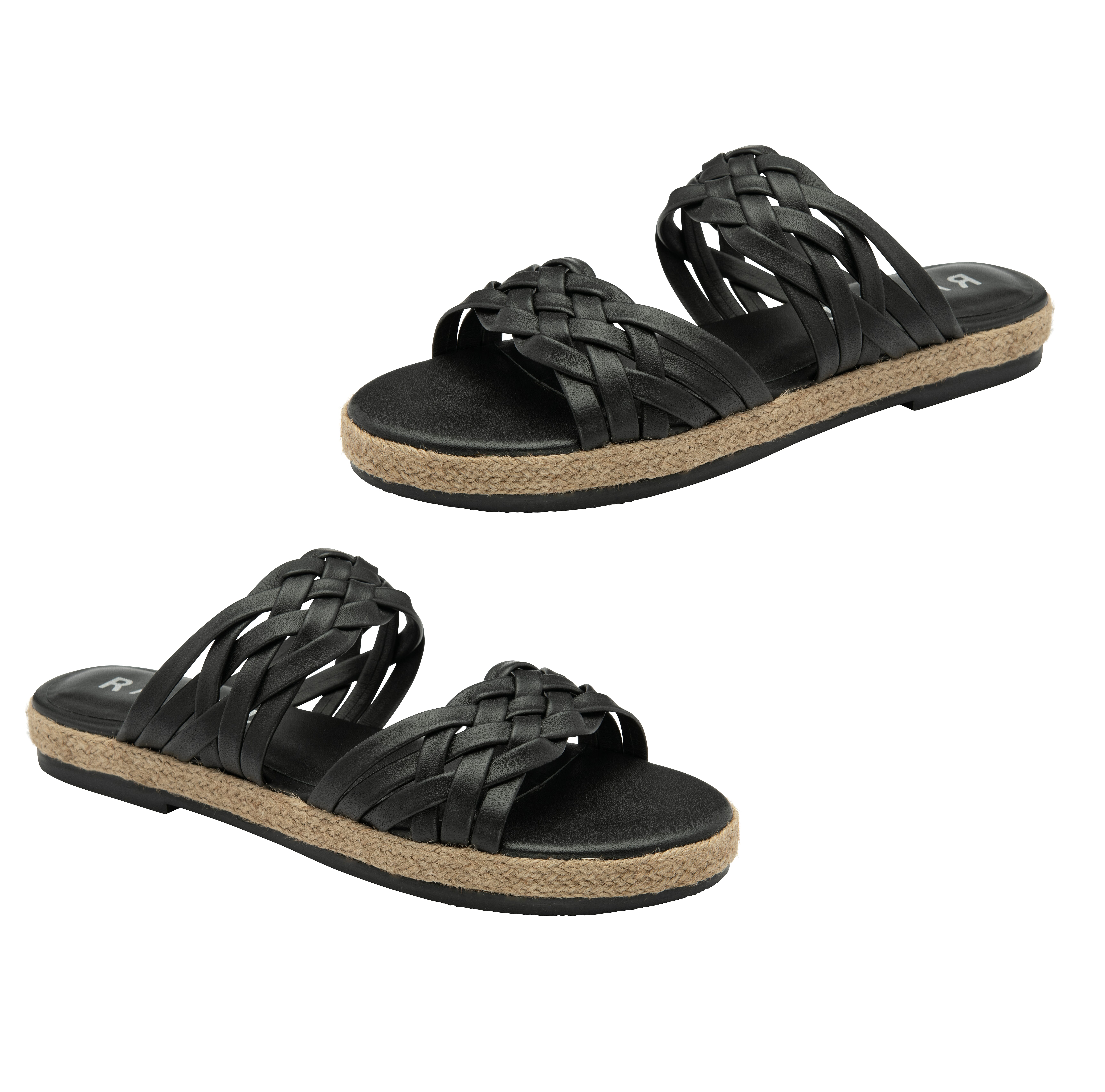 Ravel Leather Levens Flat Mule Sandals 