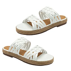 Ravel Leather Levens Flat Mule Sandals 