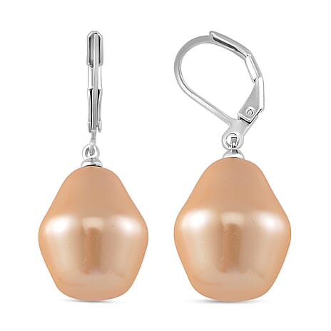 Golden Colour Shell Pearl Earrings