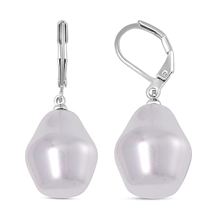 White Shell Pearl Earrings