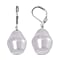 Peach Shell Pearl  Earring Pure White Stainless Steel  0.01 ct  0.010  Ct.