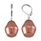 Peach Shell Pearl  Earring Pure White Stainless Steel  0.01 ct  0.010  Ct.