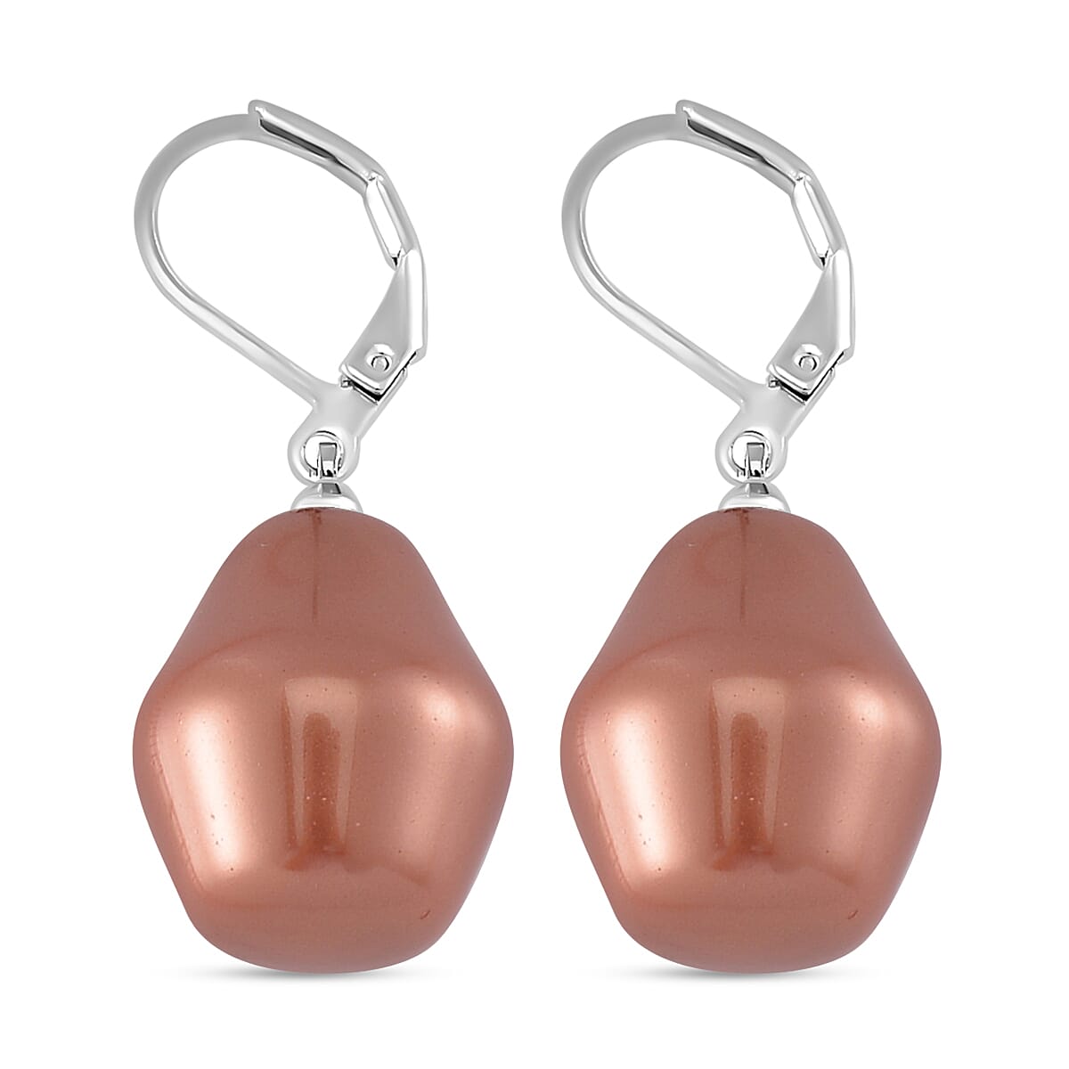 Peach Shell Pearl Earring