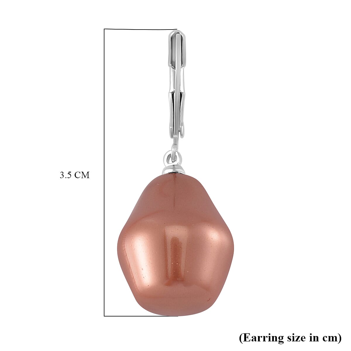 Peach Shell Pearl Earring
