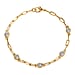 Designer Inspired - Diamond Station Bracelet With Lobaster Clasp Yellow Gold Plated (Size - 7.5)