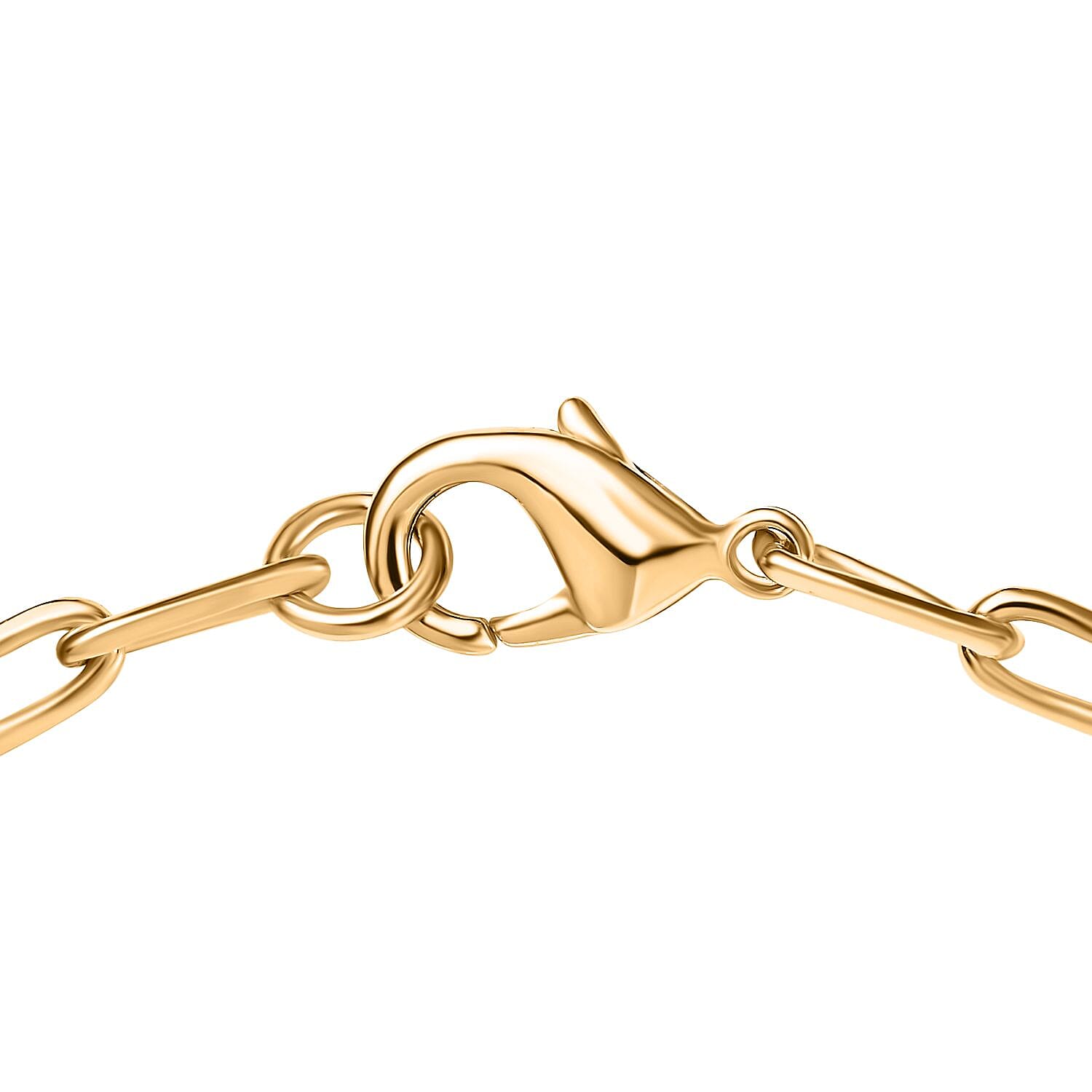 Designer Inspired - Diamond Station Bracelet With Lobaster Clasp Yellow Gold Plated (Size - 7.5)