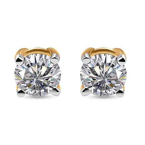 JCK Vegas Biggest Find Luxuriant Diamond - 14K Yellow Gold VS-GH Lab Grown Diamond Stud Earrings 2.00 Ct.