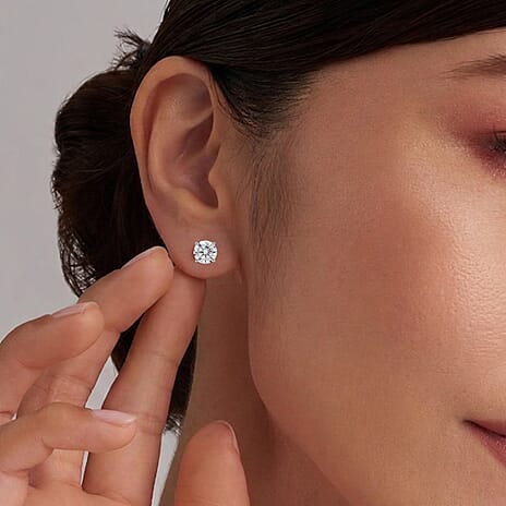 JCK Vegas Biggest Find Luxuriant Diamond - 14K Yellow Gold VS-GH Lab Grown Diamond Stud Earrings 2.00 Ct.
