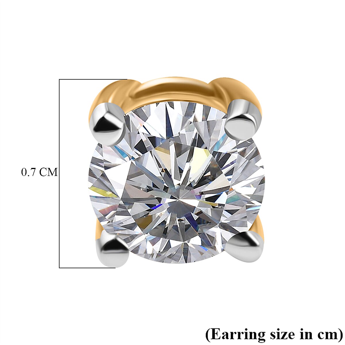 JCK Vegas Biggest Find Luxuriant Diamond - 14K Yellow Gold VS-GH Lab Grown Diamond Stud Earrings 2.00 Ct.