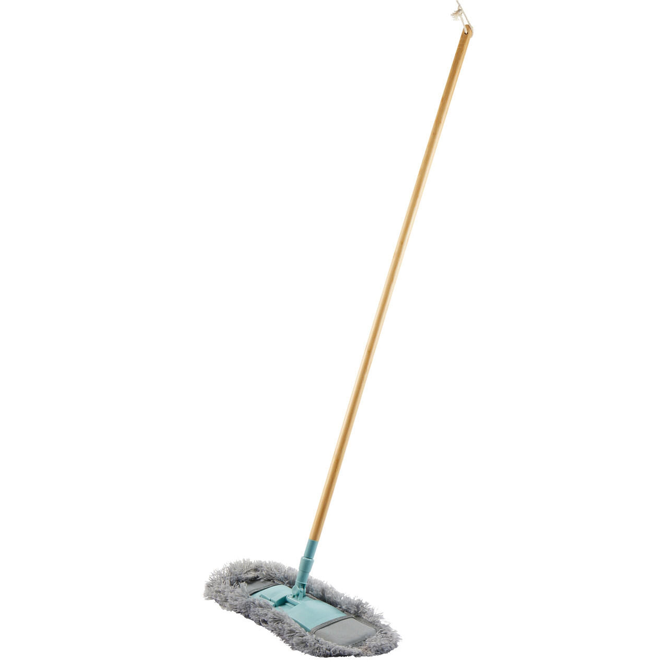 SALTER Floor Fluffy Duster Flat Head and FSC Bamboo Handle - Blue