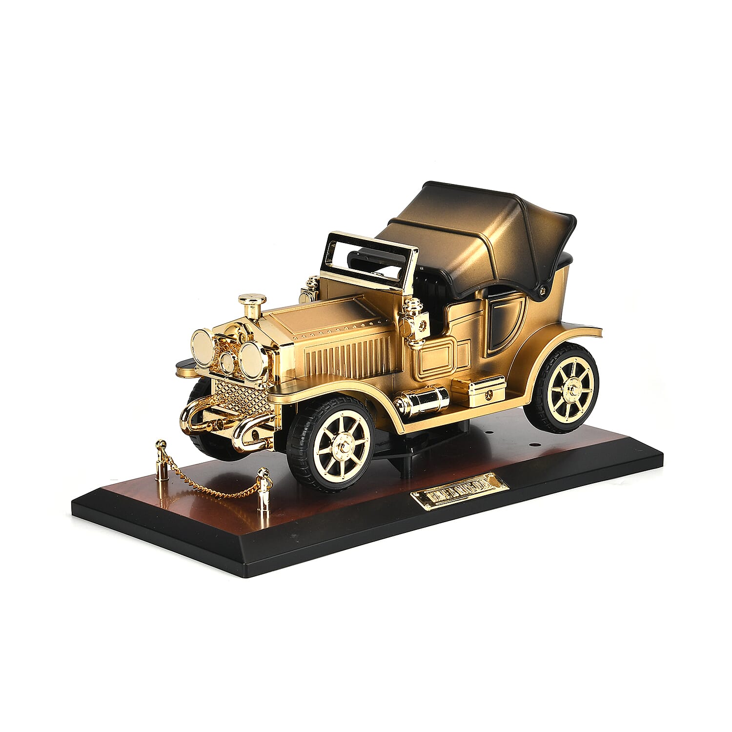 Classic Car with Seat Music Box with Jewellery Box (Size 24x14x12cm) - Brown