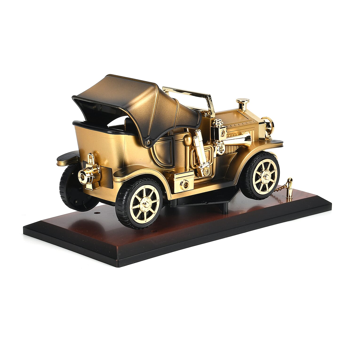Classic Car with Seat Music Box with Jewellery Box (Size 24x14x12cm) - Brown