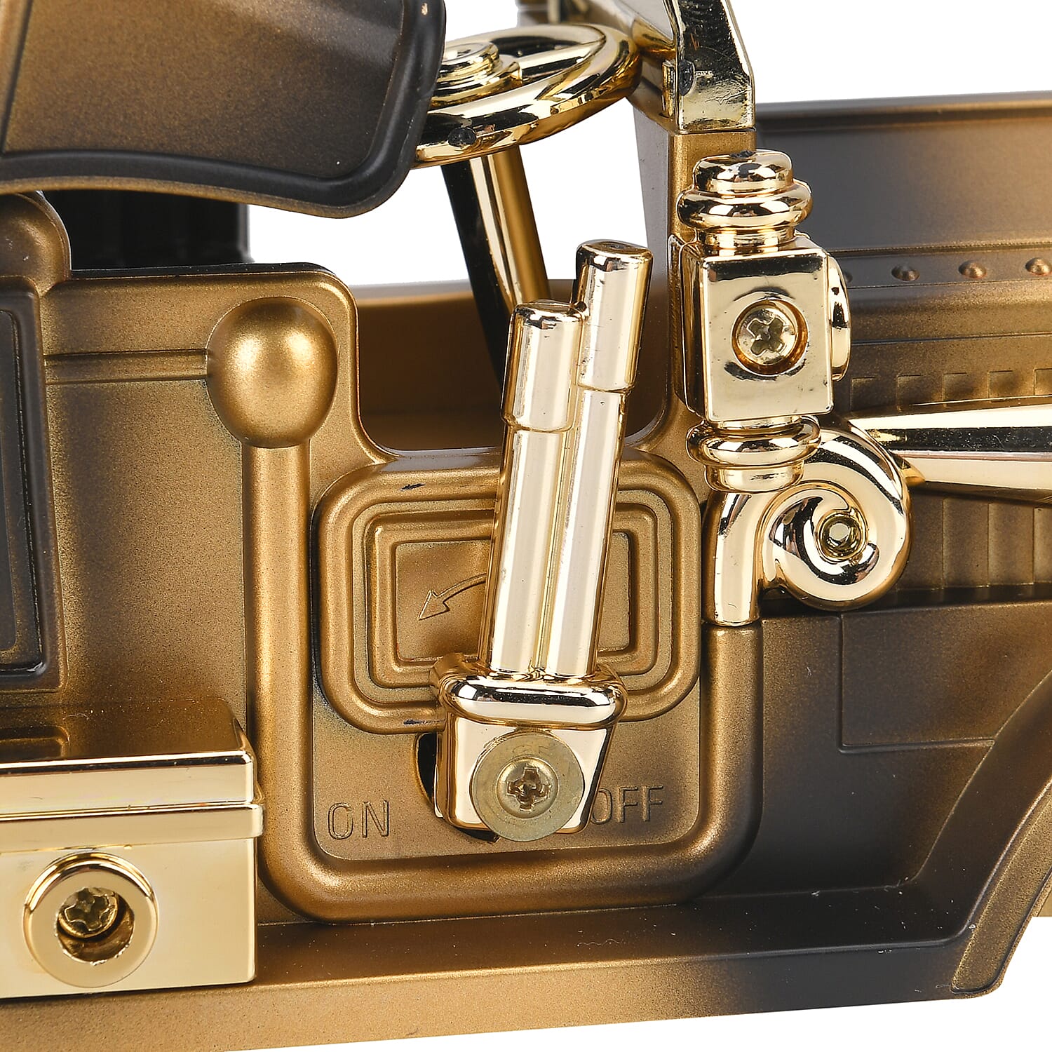 Classic Car with Seat Music Box with Jewellery Box (Size 24x14x12cm) - Brown