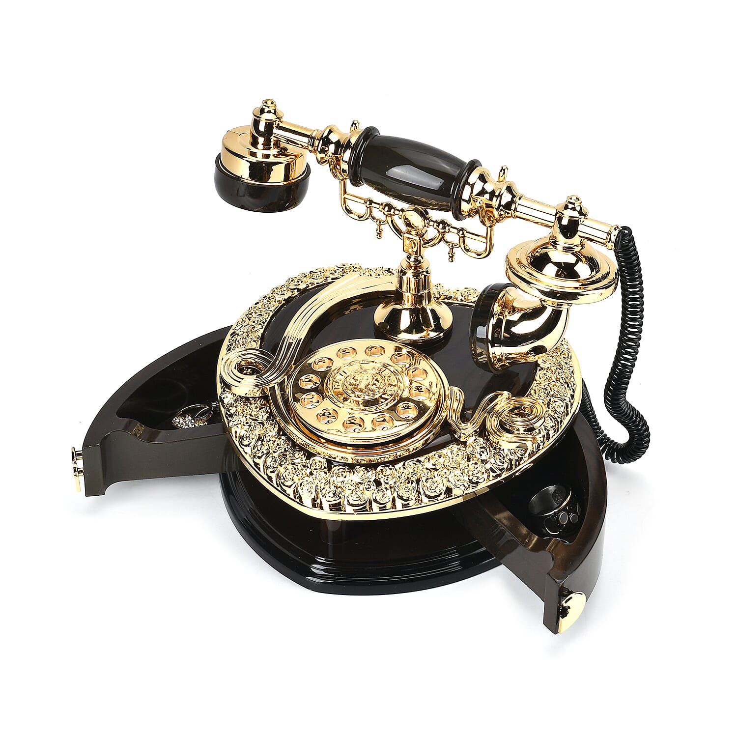 Telephone Music Box (Size 20x16x18 cm) - Brown & Brown Telephone Music Box (Size 20x16x18 cm) - Brown & Brown