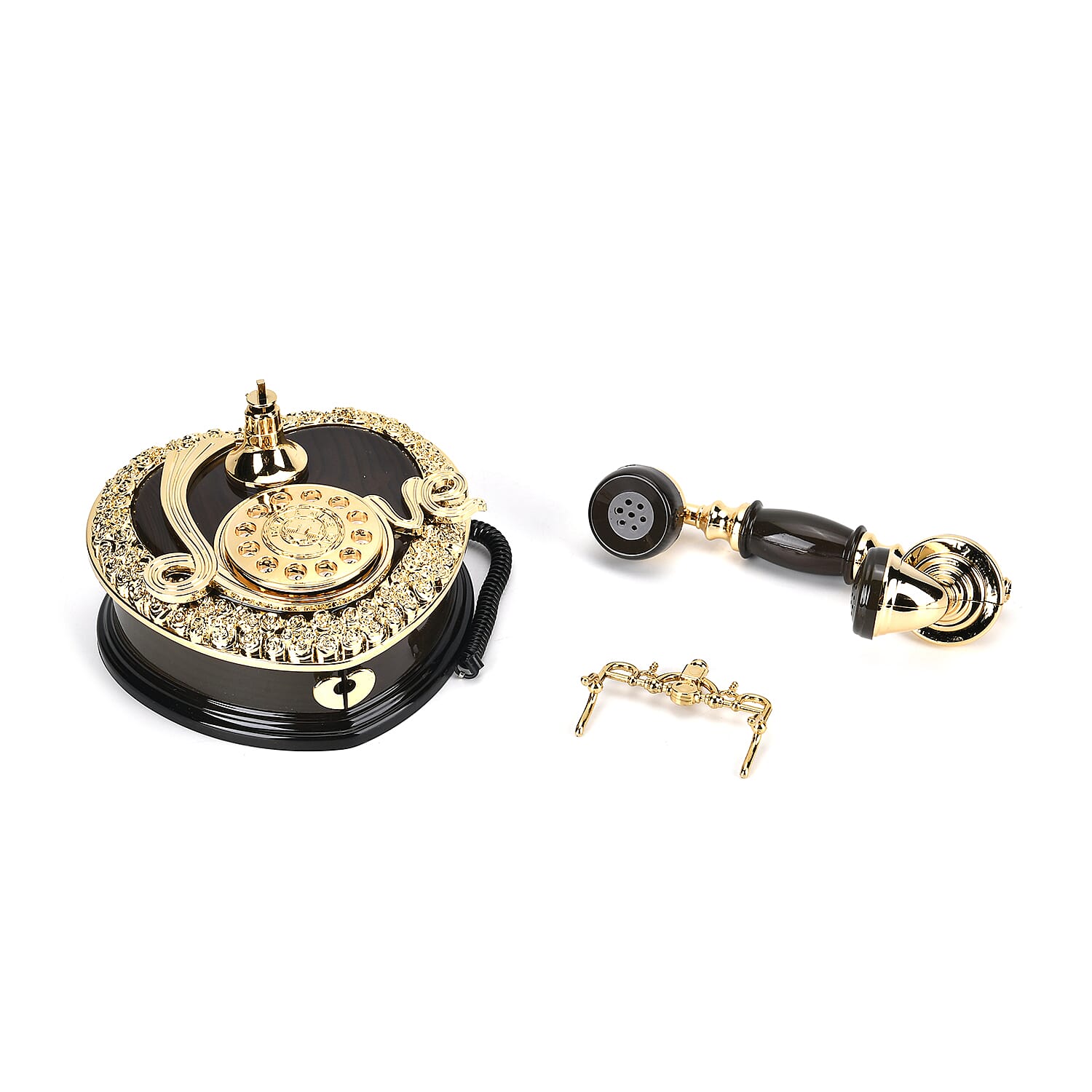 Telephone Music Box (Size 20x16x18 cm) - Brown & Brown Telephone Music Box (Size 20x16x18 cm) - Brown & Brown