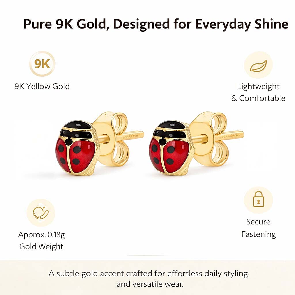 9K Yellow Gold  Earring,  Gold Wt. 0.18 Gms