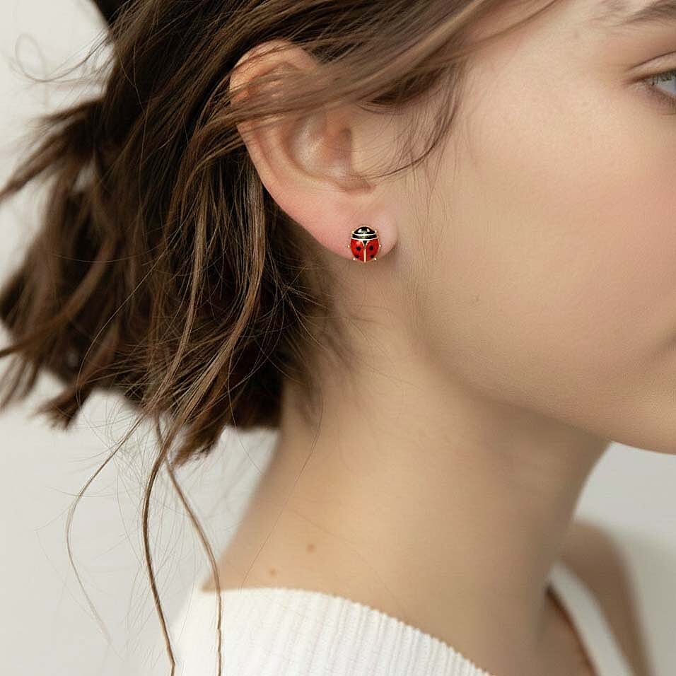 9K Yellow Gold  Earring,  Gold Wt. 0.18 Gms