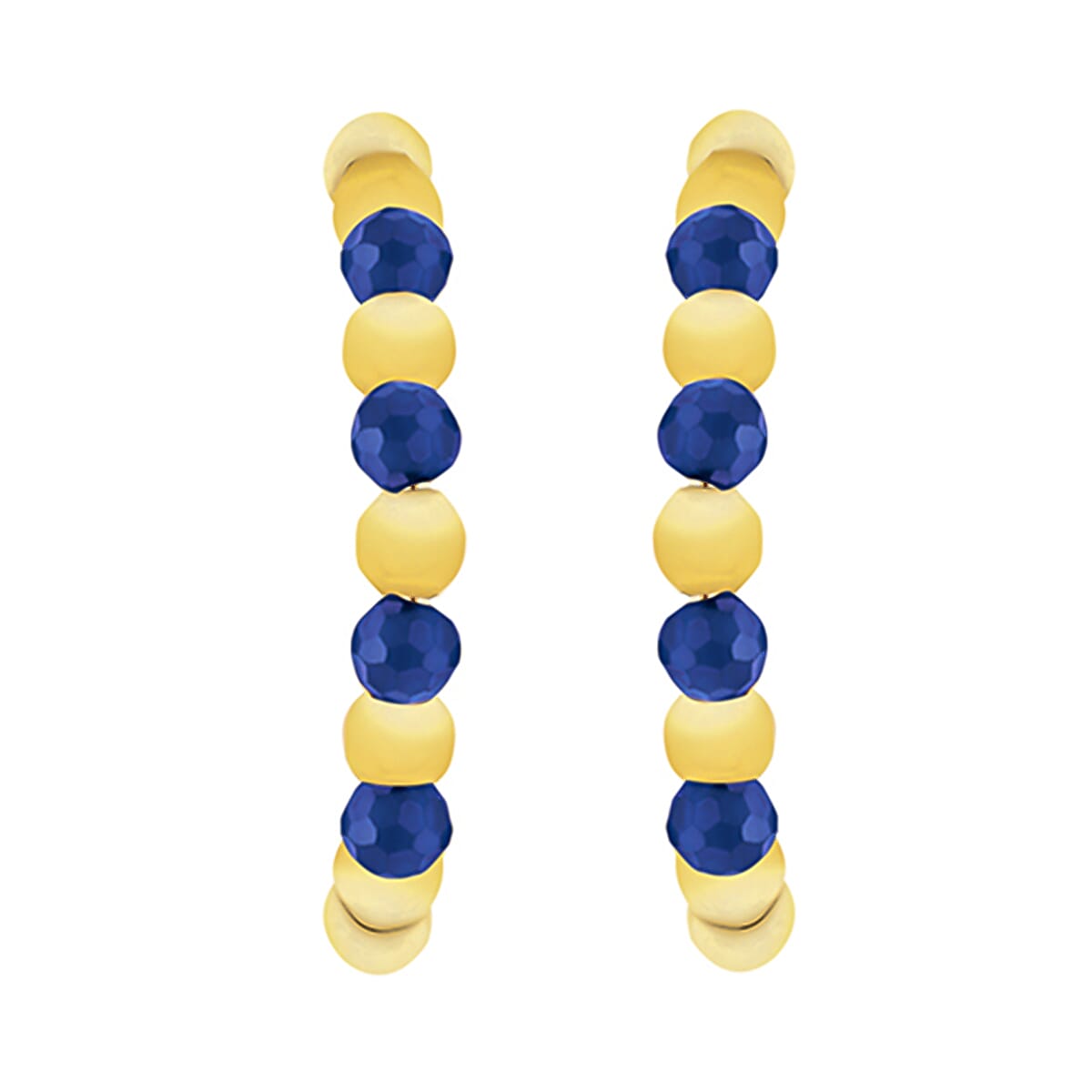 9K Yellow Gold  A   Blue Spinel  Earring 0.40 ct,  Gold Wt. 1.4 Gms  0.400  Ct.