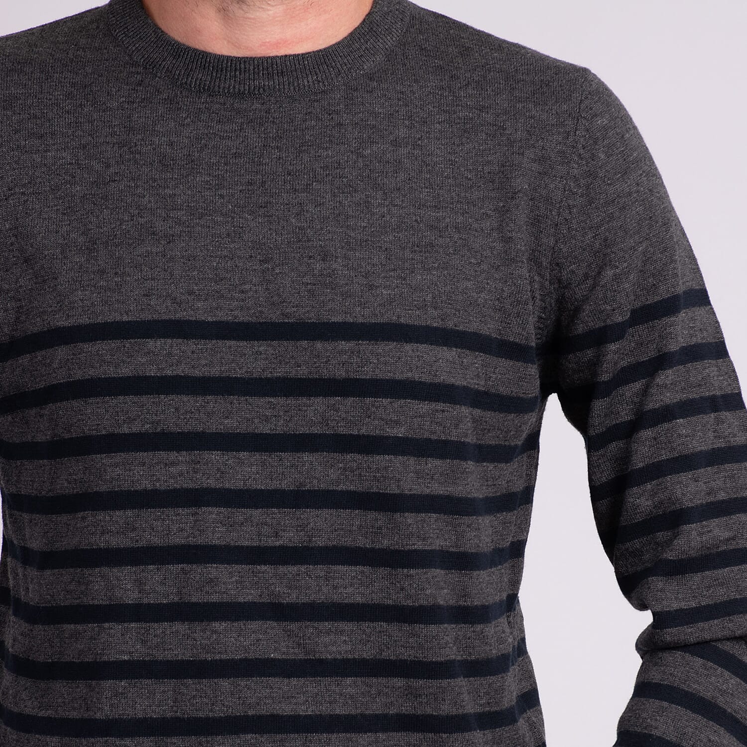 Cotton Woven Jumper (Size XXL) - Grey Navy