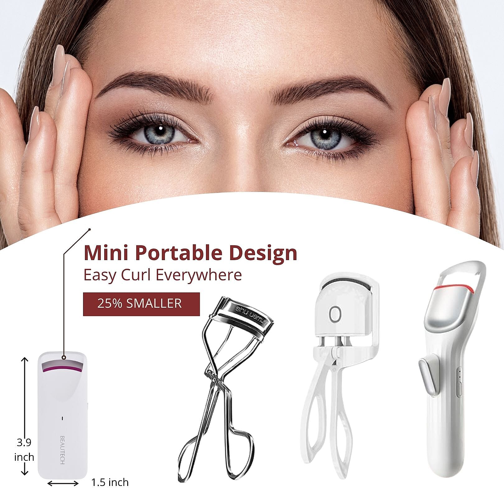 Beautech Quick Heated Eyelash Curler - White