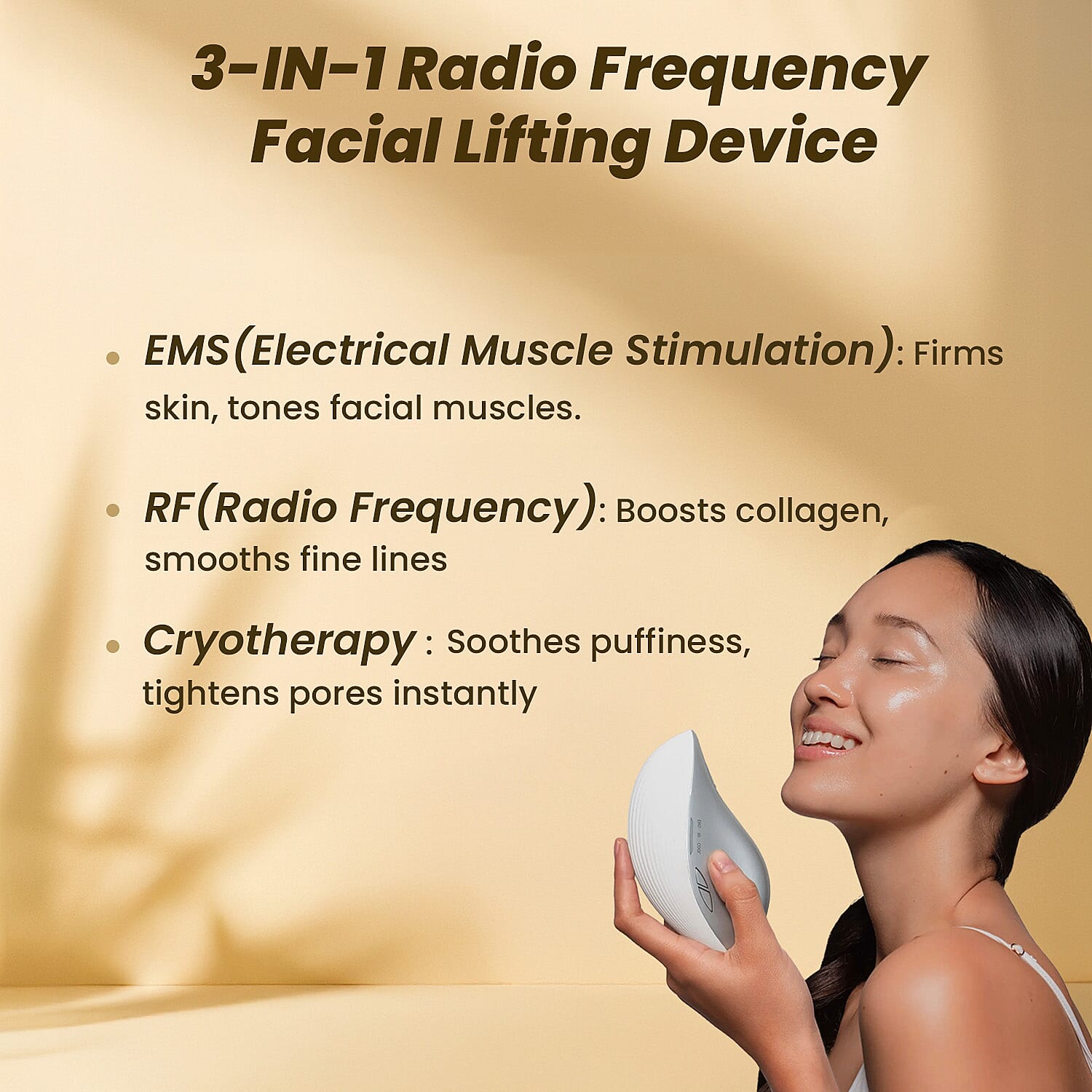 Beautech Multifunctional Radio Frequency Facial Lifting Device (EMS,RF and Cryotherapy)