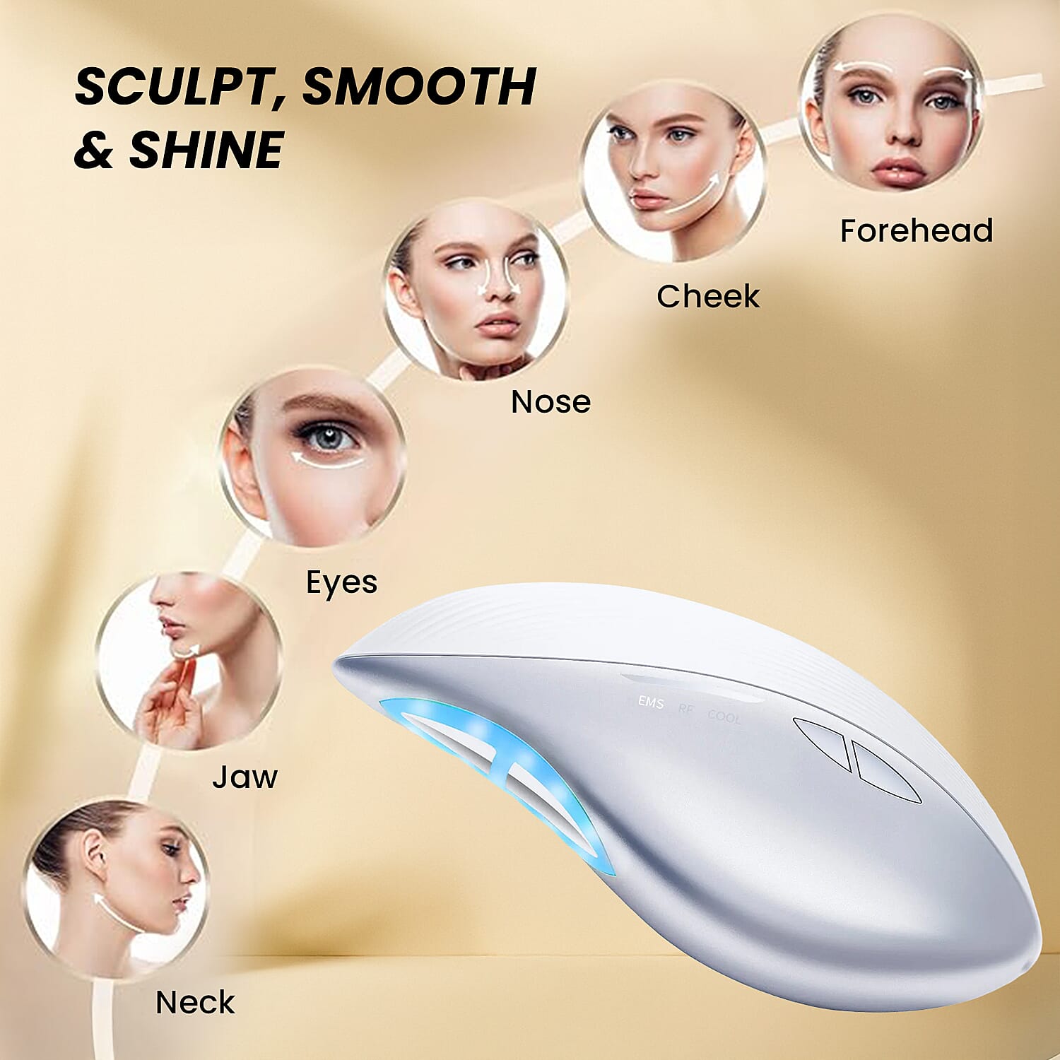 Beautech Multifunctional Radio Frequency Facial Lifting Device (EMS,RF and Cryotherapy)