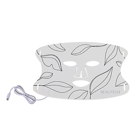 LOWEST EVER PRICE- Beautech Silicone LED Face Mask - Anti Aging Red, Antibacterial Blue, Yellow, Purple & Infrared) with Remote & Timer