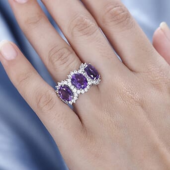 https://tjcuk.sirv.com/Products/78/1/7813063/Moroccan-Amethyst-White-Zircon-Main-Stone-With-Side-Stone-Ring-in-rhod_7813063_2.jpg?w=342&h=342