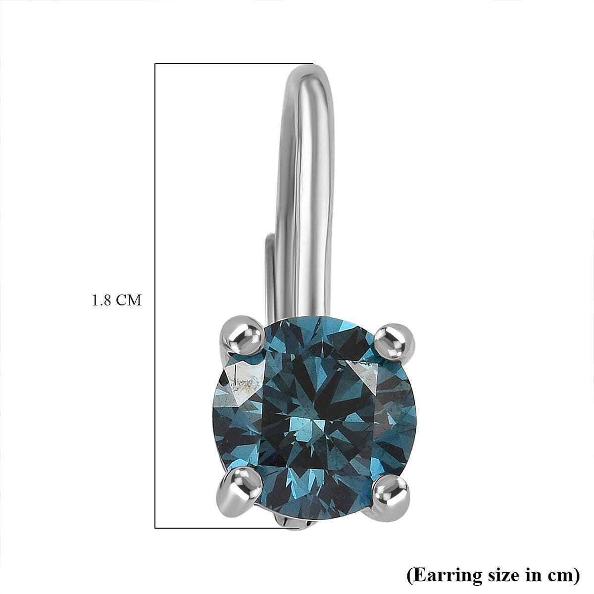 14K W Gold Lab Grown Diamond Earrings 2.00 Ct