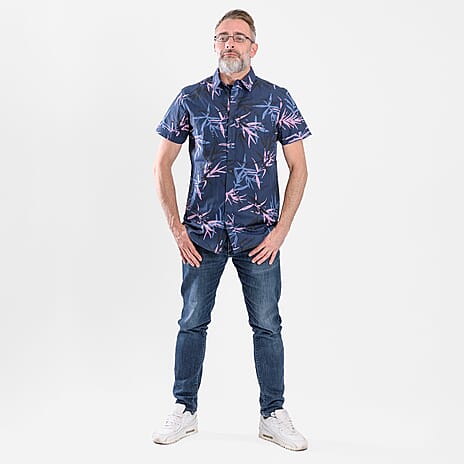 Bench Dexus Short Sleeve Shirt - Navy Floral XL