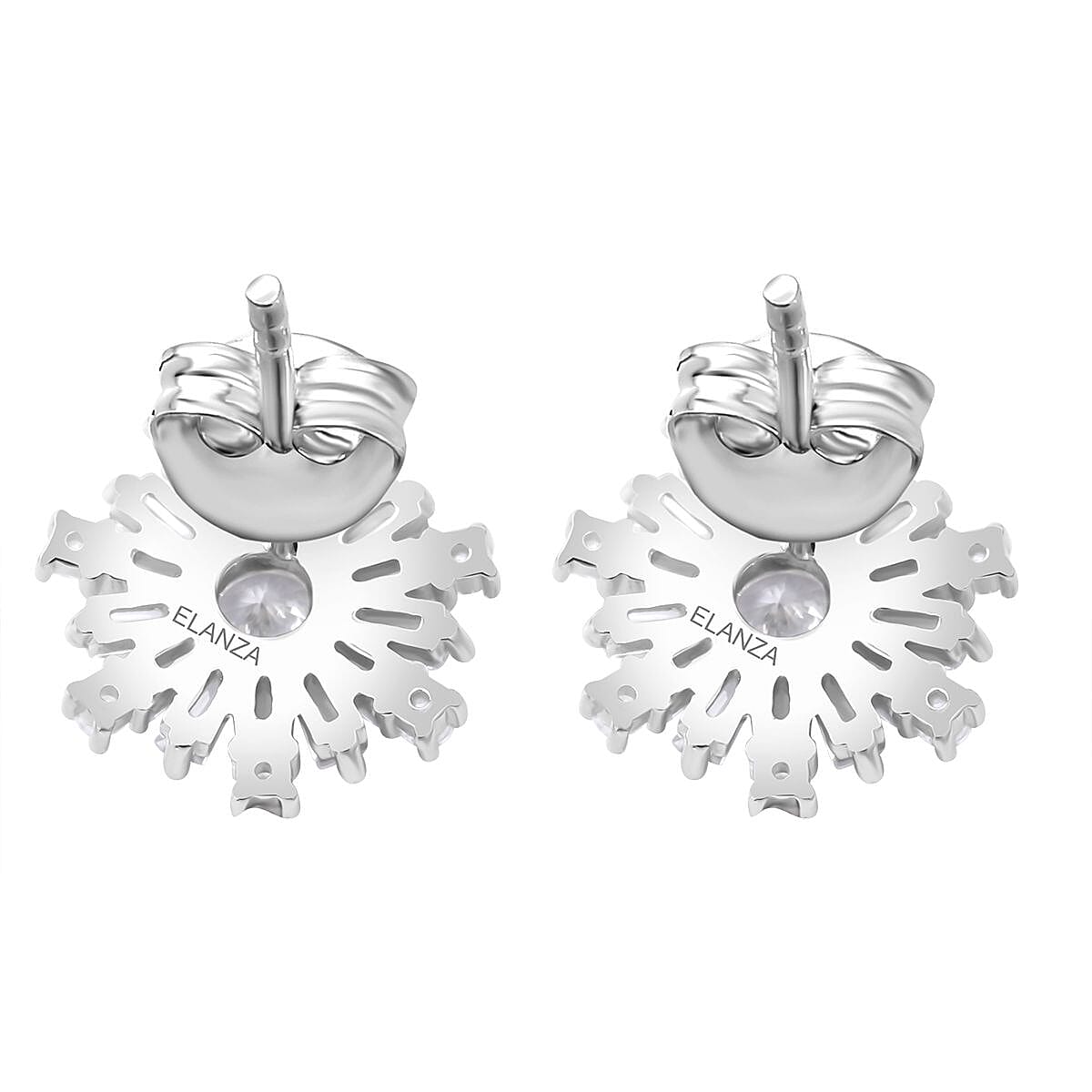 Lustro Stella - Cubic Zirconia  Earring in rhodium Sterling Silver