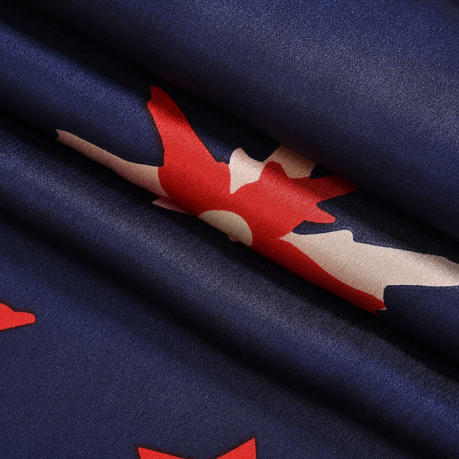 La Marey 100% Mulberry Silk Flower Print Scarf (Size 175x55cm) - Black & Pink