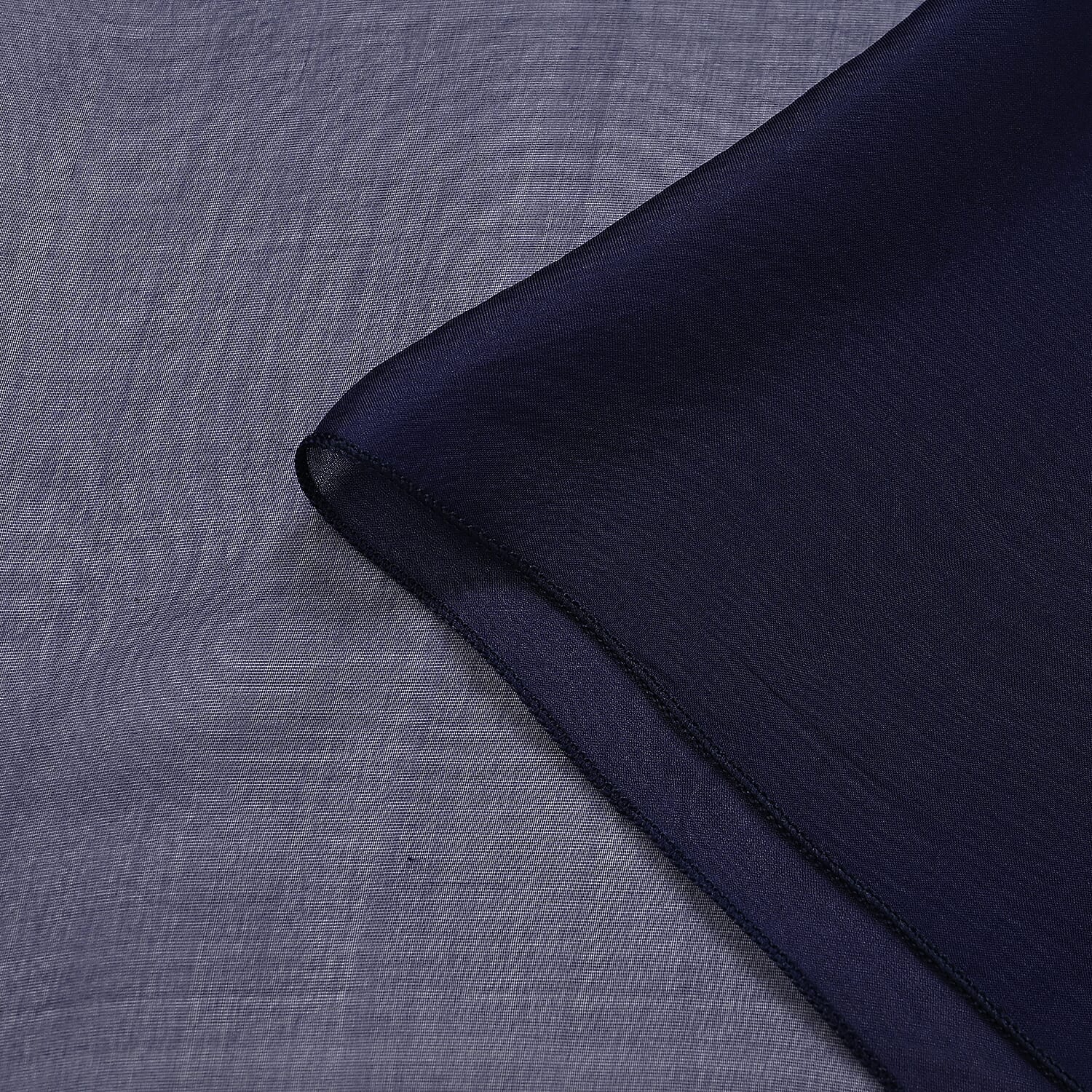 La Marey 100% Mulberry Silk Solid Scarf (Size 200x140cm) - Blue La Marey 100% Mulberry Silk Solid Scarf (Size 200x140cm) - Blue