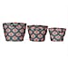 Set Of 3 Printed Round Storage Organizer - Paisley