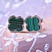 Malachite Earring in rhodium Sterling Silver 5.00 ct 5.000 Ct.