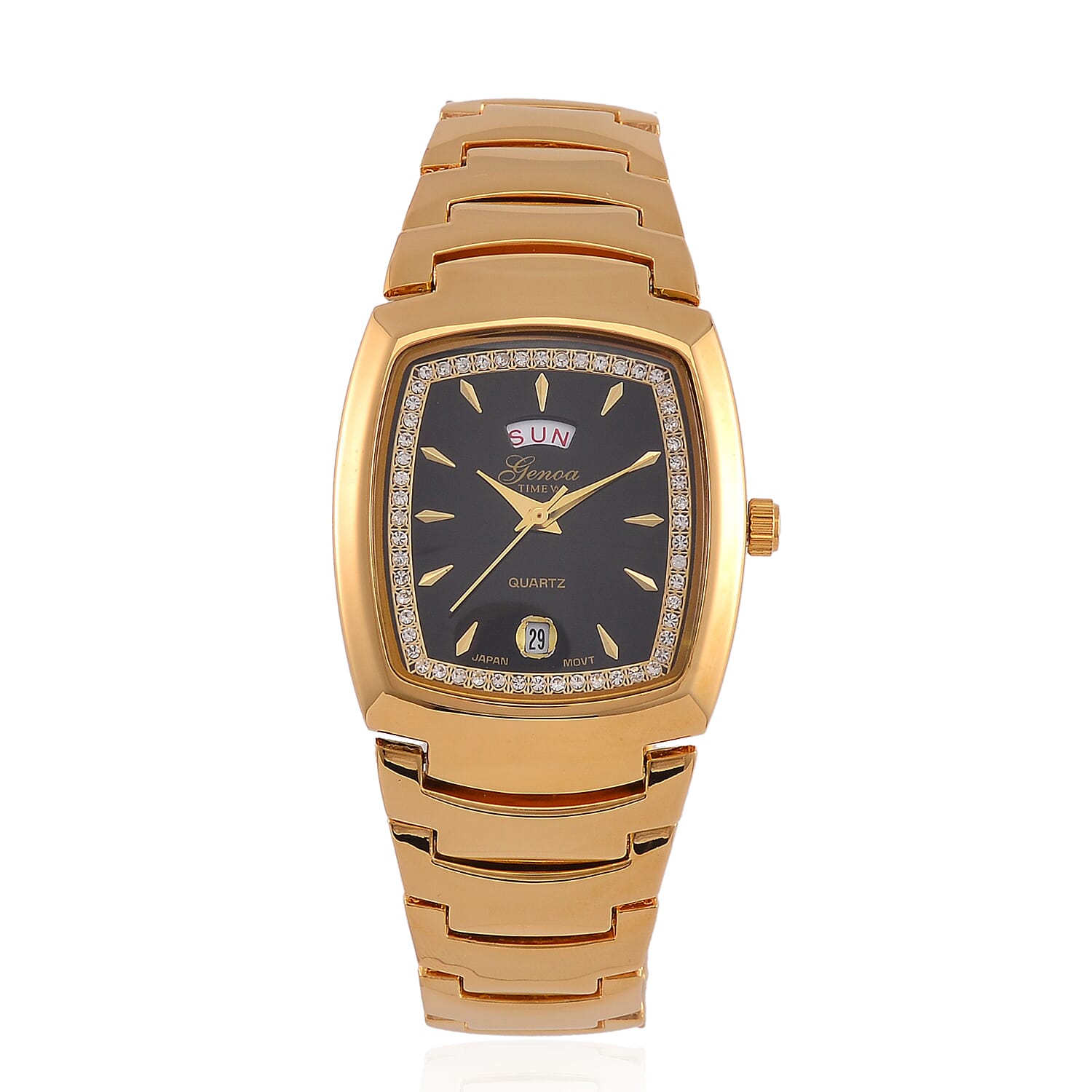 Designer Inspired Closeout Deal  - GENOA Japanese Movement Watch in Stainless Steel - Gold