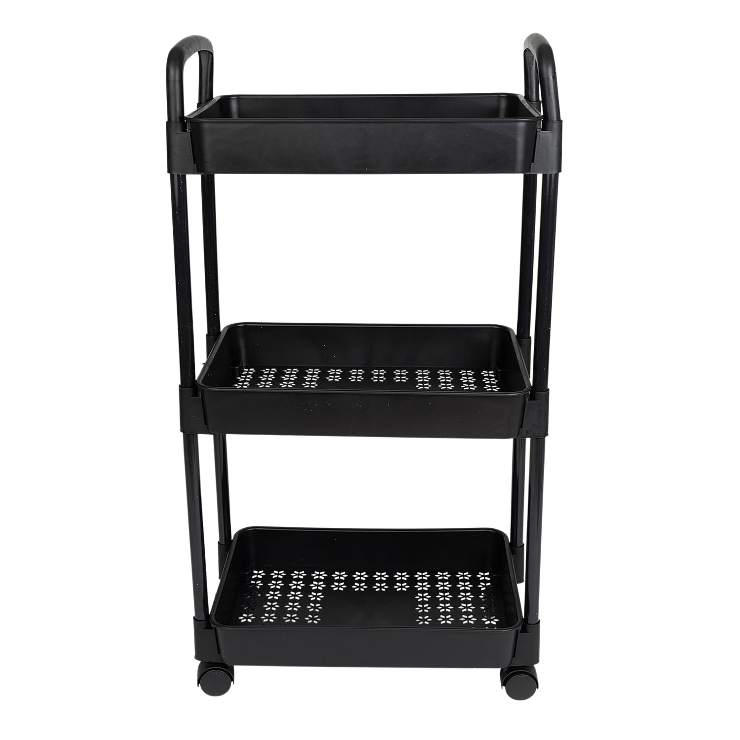 Cookware - 3 Tier Storage Cart Rack Trolley - Black