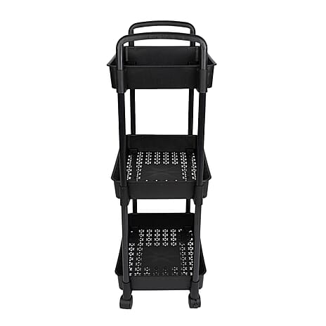 Cookware - 3 Tier Storage Cart Rack Trolley - Black
