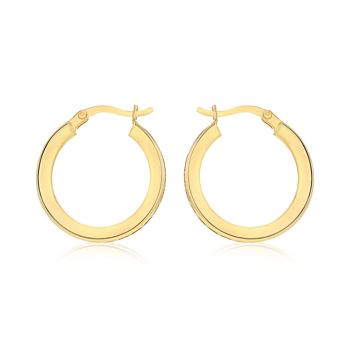 9K Yellow Gold  A   White Cubic Zirconia  Earring 3.50 pc,  Gold Wt. 2.6 Gms  3.500  Ct.