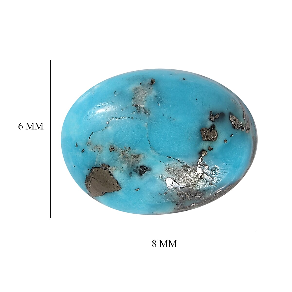 Empyrean Blue Turquoise Oval 8x6 mm