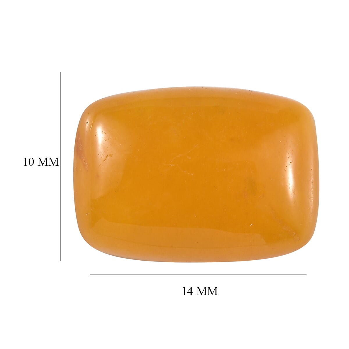 Honey Jade Cushion 14x10 mm 6.140 Ct.