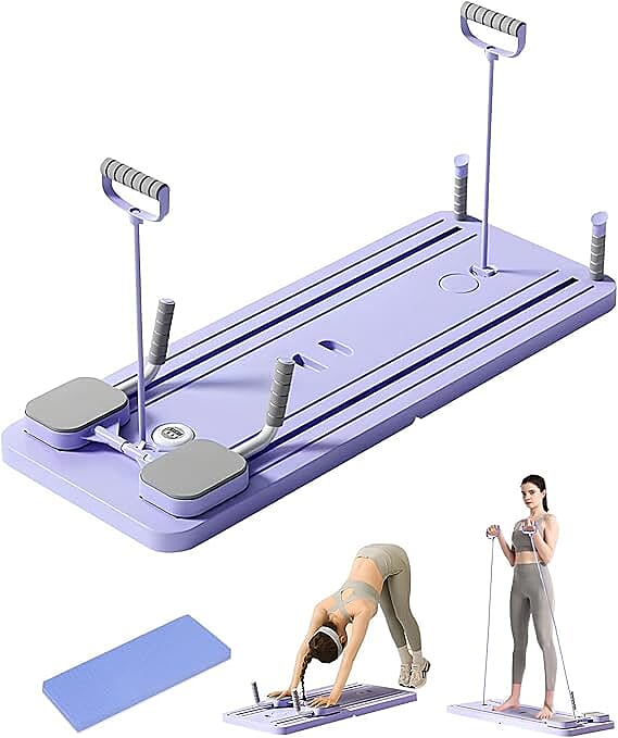 Soulsmart 8 in 1 Multifunctional Pilates Exercise Board (Size 1060x410x70mm) - Lilac