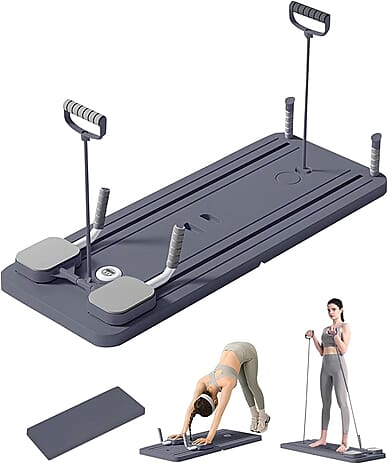 8 in 1 Multifunctional Pilates Exercise Board (Size 1060x410x70mm) - Black