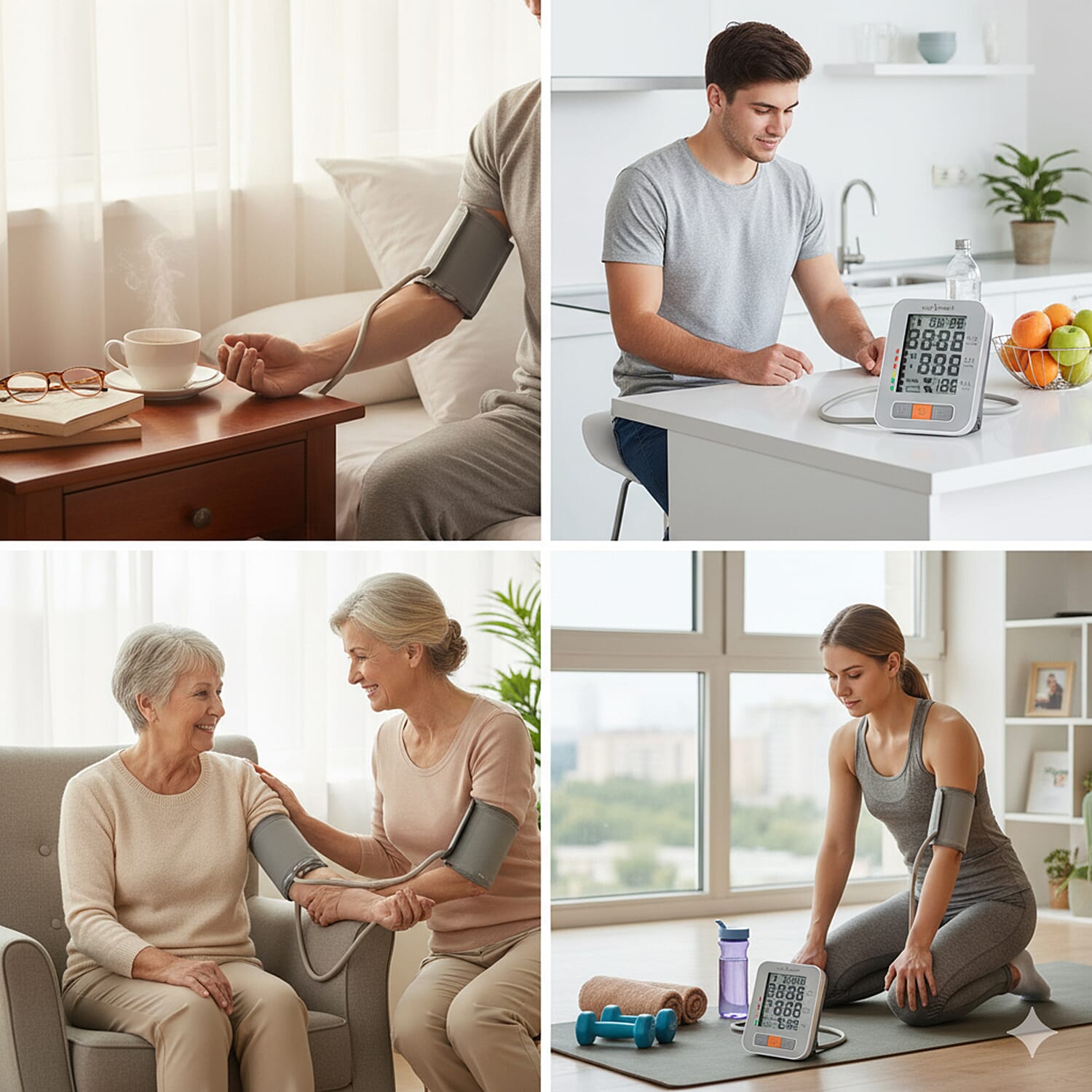 Soul Smart Blood Pressure Monitor - Stores 90 sets of memory for two users each, Calculates average for the latest 3 readings