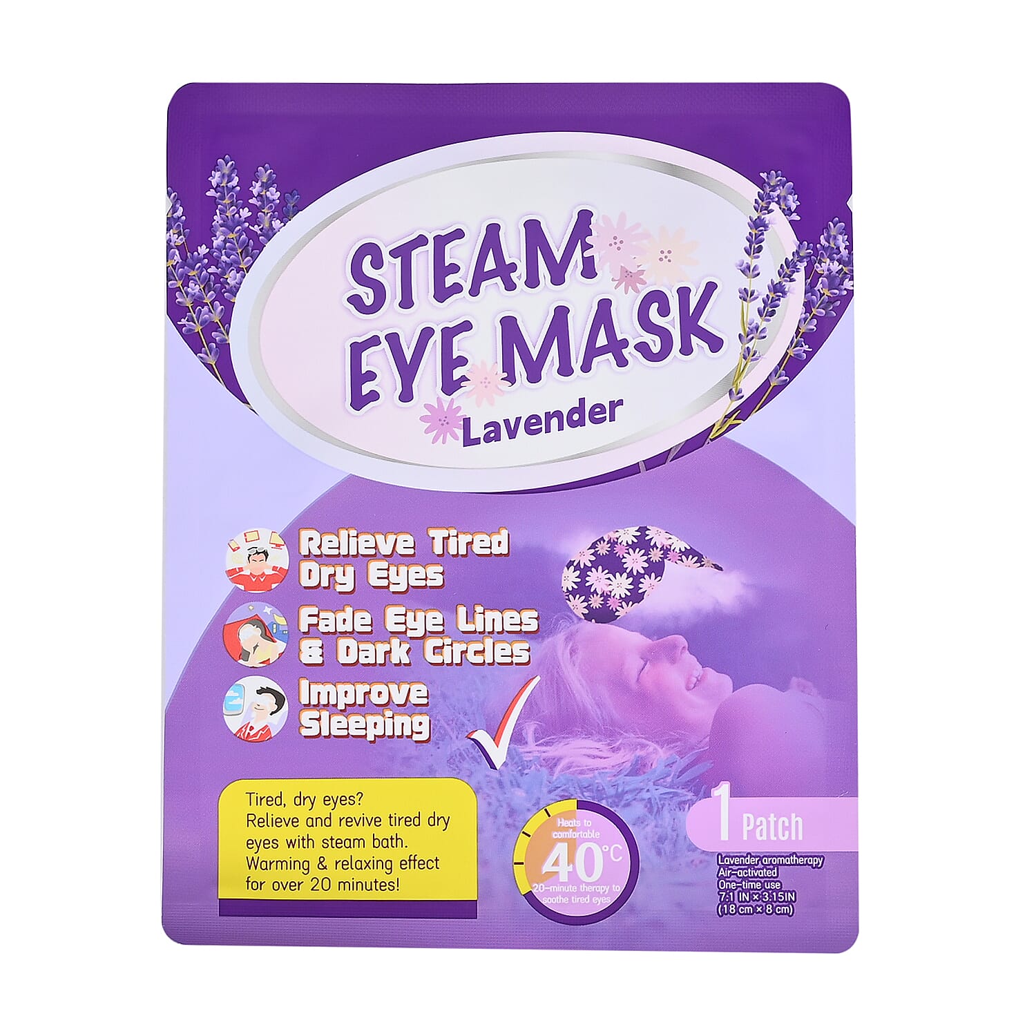 10 Piece Lavender Steam Eye Mask
